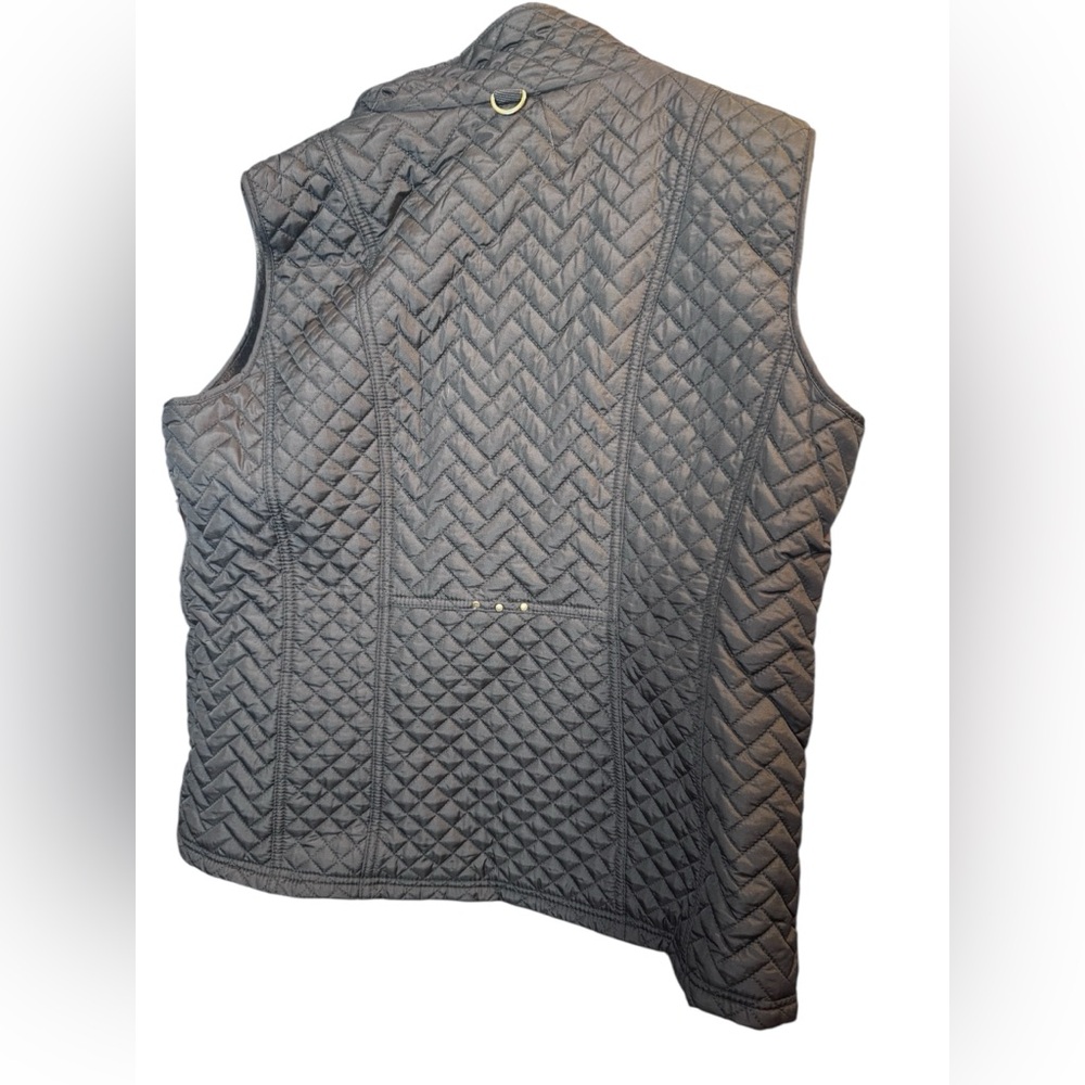 NWT Weatherproof Quilted Full Zip Vest Women L  ($85) Outdoor Classic Faux Fur - Picture 2 of 2